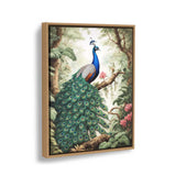 Peacock Painting - FLOATING FRAME