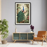 Peacock Painting - WALL MOUNT FRAME