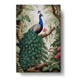 Peacock Painting - Wall Canvas