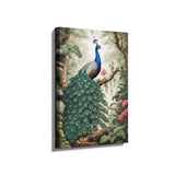 Peacock Painting - Wall Canvas