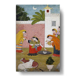 Krishna Reaching For The Moon - Wall Canvas