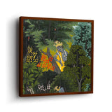 Krishna In The Forest - Framed Canvas