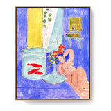 Goldfish And Sculpture - FLOATING FRAME