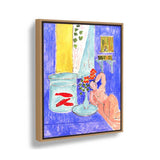 Goldfish And Sculpture - FLOATING FRAME