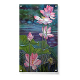 Watercolor Lotus - Acrylic Wall Photo