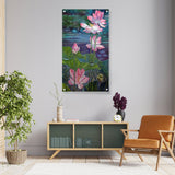 Watercolor Lotus - Acrylic Wall Photo