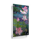 Watercolor Lotus - Acrylic Wall Photo