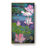 Watercolor Lotus - FLOATING FRAME