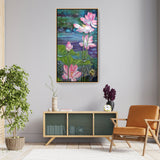 Watercolor Lotus - FLOATING FRAME