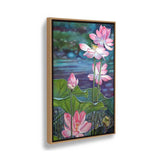 Watercolor Lotus - FLOATING FRAME