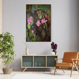 Picasoul - Artist - Pink Lotus, Pink Watter Lily - FLOATING FRAME