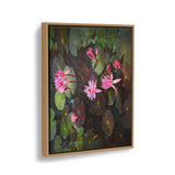 Pink Lotus, Pink Watter Lily - FLOATING FRAME