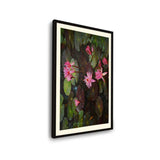 Pink Lotus, Pink Watter Lily - WALL MOUNT FRAME