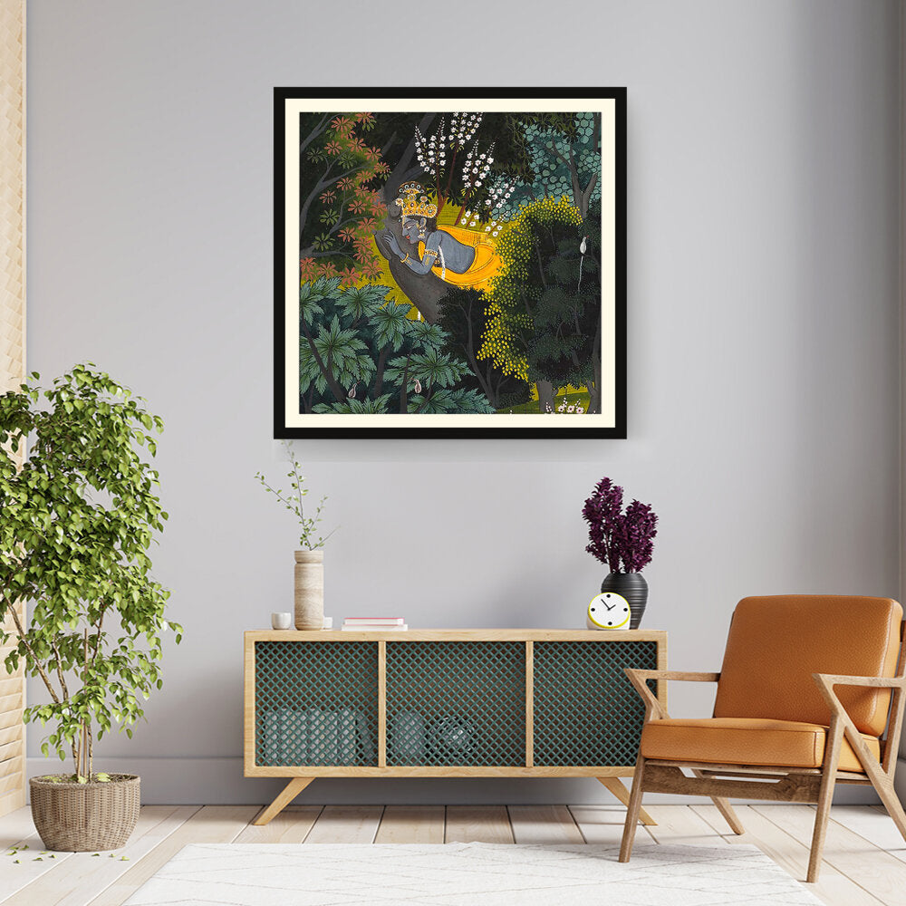 Picasoul - Artist - Krishna's Longing For Radha - WALL MOUNT FRAME