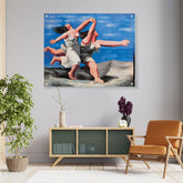 Picasoul - Artist - Two Women Running On The Beach - Acrylic Wall Photo