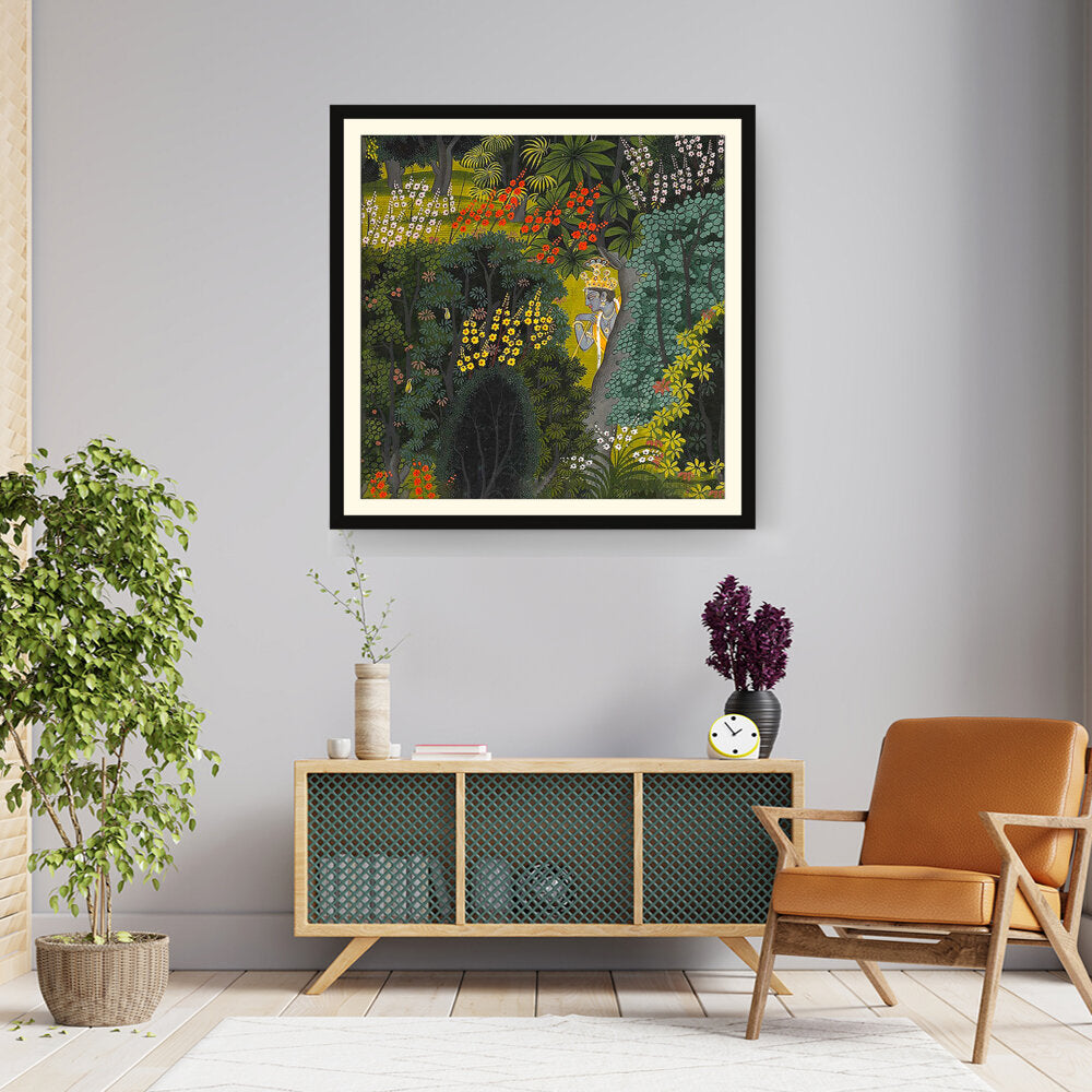 Picasoul - Artist - Lord Krishna -Gita Govinda - WALL MOUNT FRAME