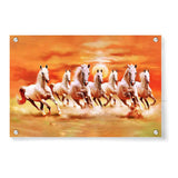 Seven Lucky Running Horses - Acrylic Wall Photo