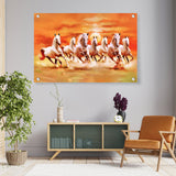Seven Lucky Running Horses - Acrylic Wall Photo