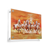 Seven Lucky Running Horses - Acrylic Wall Photo