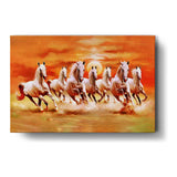 Seven Lucky Running Horses - Wall Canvas
