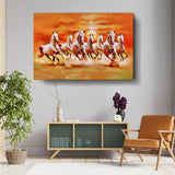 Seven Lucky Running Horses - Wall Canvas