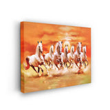 Seven Lucky Running Horses - Wall Canvas