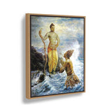Samudra Greets Lord Rama - FLOATING FRAME