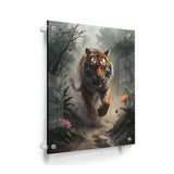 Running Tiger - Acrylic Wall Photo