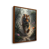 Running Tiger - Framed Canvas