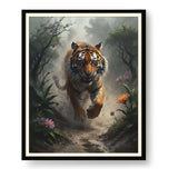 Running Tiger - WALL MOUNT FRAME