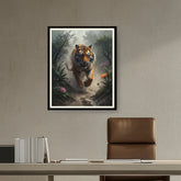Picasoul - Artist - Running Tiger - WALL MOUNT FRAME