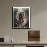 Picasoul - Artist - Running Tiger - WALL MOUNT FRAME