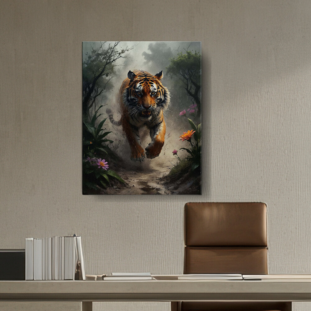 Picasoul - Artist - Running Tiger - Wall Canvas
