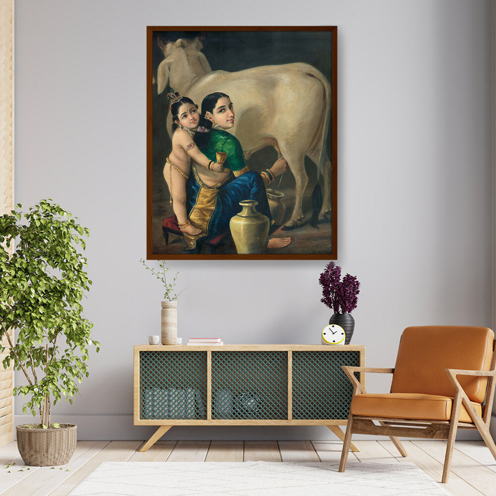 Picasoul - Artist - Yashoda Krishna Art - Framed Canvas