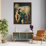 Picasoul - Artist - Yashoda Krishna Art - Framed Canvas