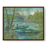 Fishing In Spring - Framed Canvas