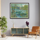 Picasoul - Artist - Fishing In Spring - WALL MOUNT FRAME