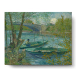 Fishing In Spring - Wall Canvas