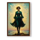 A Young Woman - Framed Canvas