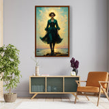 A Young Woman - Framed Canvas