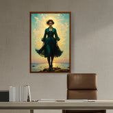 Picasoul - Artist - A Young Woman - Framed Canvas