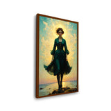 A Young Woman - Framed Canvas