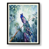 Watercolour Peacock Bird - WALL MOUNT FRAME