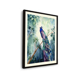 Watercolour Peacock Bird - WALL MOUNT FRAME