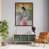 Picasoul - Artist - Indian Woman Painting Print - Framed Canvas