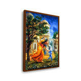 Krishna In Vrindavan - Framed Canvas