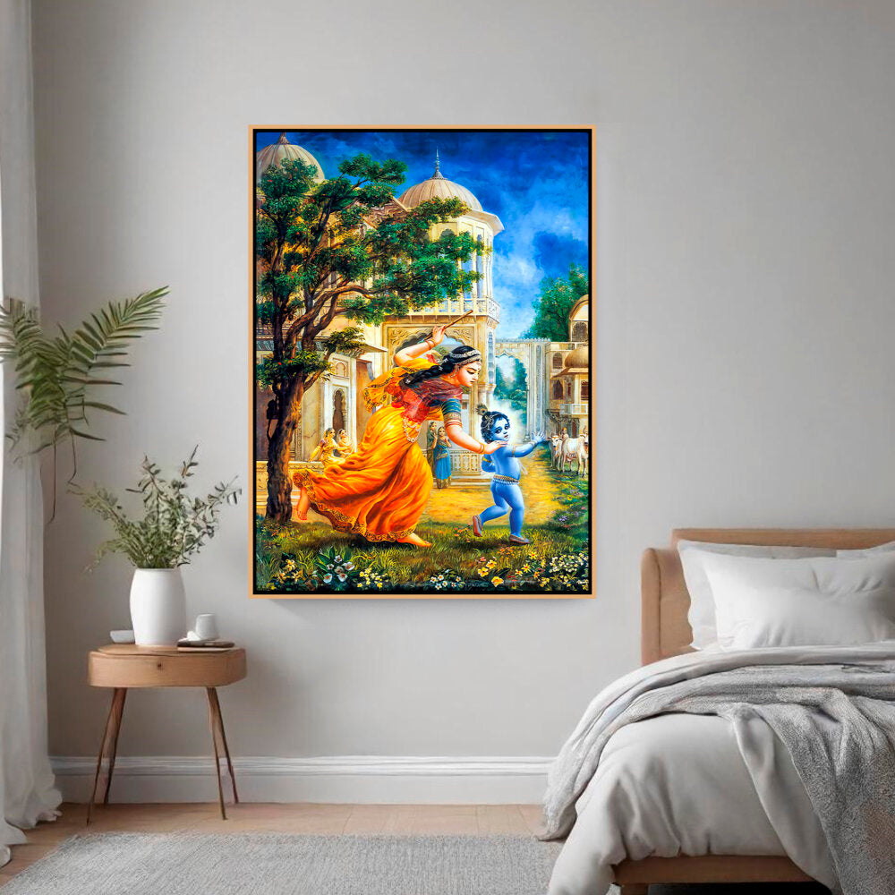 Picasoul - Artist - Krishna In Vrindavan - FLOATING FRAME