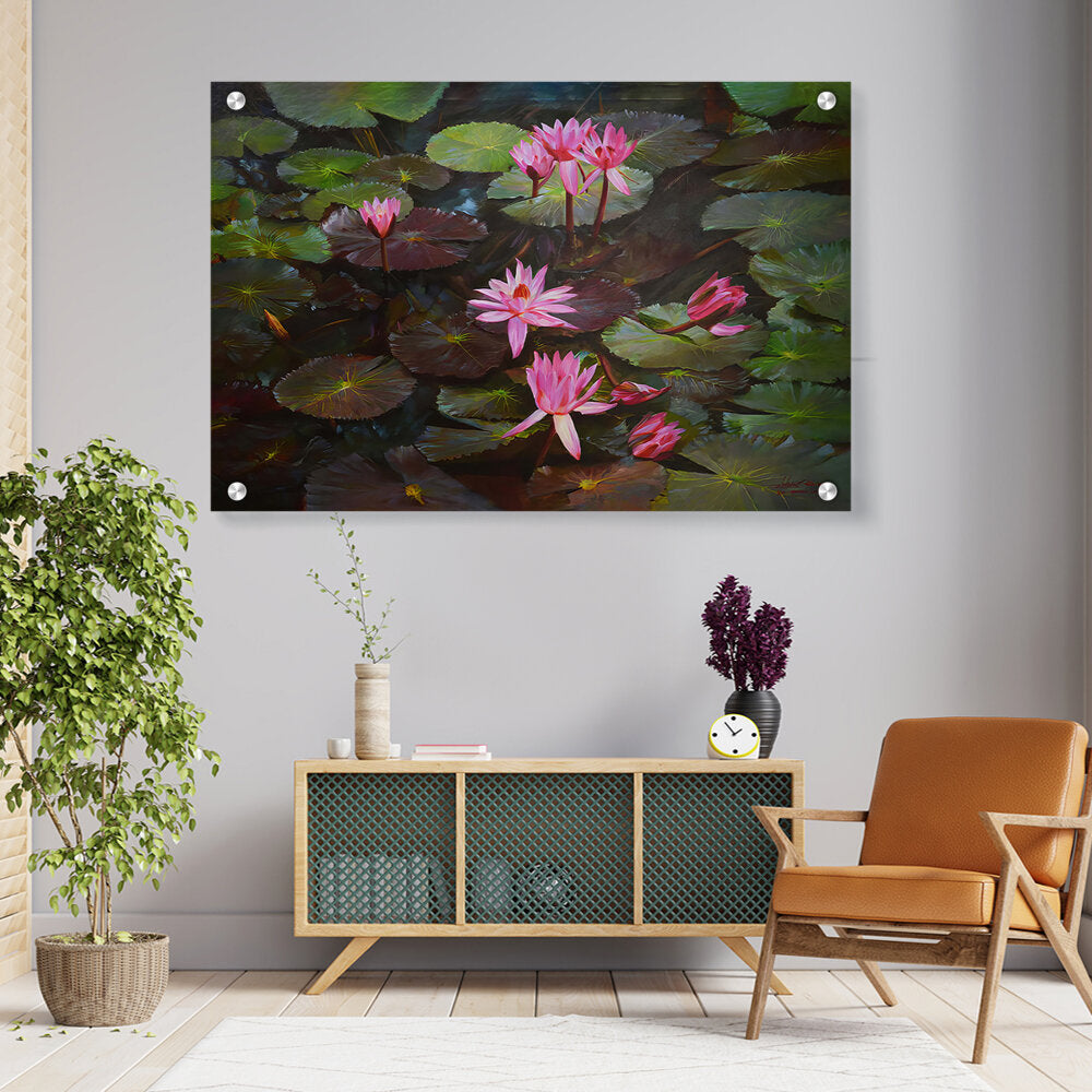 Picasoul - Artist - Lotus Flowers - Acrylic Wall Photo