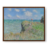 The Cliff Walk At Pourville - Framed Canvas