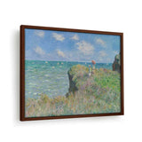 The Cliff Walk At Pourville - Framed Canvas